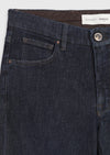 Lacivert Düz Regular Fit Denim Pamuk Karışımlı Pantolon