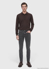 Antrasit Dokuma Slim Fit Casual Pamuk Karışımlı Pantolon