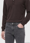 Antrasit Dokuma Slim Fit Casual Pamuk Karışımlı Pantolon