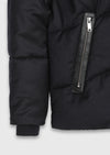 Lacivert Regular Fit Kapüşonlu Casual Dokuma Mont