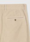 Bej Düz Dokuma Regular Fit Casual Pamuk Karışımlı Pantolon