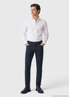 Lacivert Dokuma Slim Fit Casual Pantolon