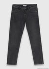 Siyah Regular Fit Denim Pamuk Karışımlı Pantolon