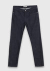 Lacivert Düz Slim Fit Denim Pamuk Karışımlı Pantolon