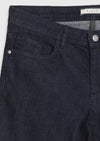 Lacivert Düz Slim Fit Denim Pamuk Karışımlı Pantolon