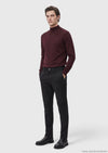 Antrasit Düz Dokuma Slim Fit Casual Pamuk Karışımlı Pantolon