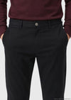 Antrasit Düz Dokuma Slim Fit Casual Pamuk Karışımlı Pantolon