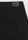 Siyah Düz Dokuma Slim Fit Casual Pamuk Karışımlı Pantolon