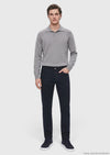 Lacivert Dokuma Regular Fit Casual Yün Karışımlı Pantolon