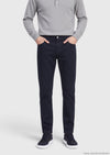 Lacivert Dokuma Regular Fit Casual Yün Karışımlı Pantolon