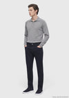 Lacivert Dokuma Regular Fit Casual Yün Karışımlı Pantolon