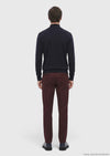 Mürdüm Düz Dokuma Relaxed Fit Casual Pamuk Karışımlı Pantolon