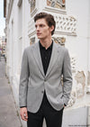 Açık Gri Mikro Zeroweight Slim Fit İpek Karışımlı Ceket