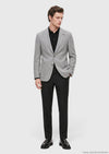 Açık Gri Mikro Zeroweight Slim Fit İpek Karışımlı Ceket