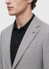 Açık Gri Mikro Zeroweight Slim Fit İpek Karışımlı Ceket