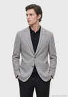 Açık Gri Mikro Zeroweight Slim Fit İpek Karışımlı Ceket
