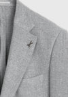 Açık Gri Mikro Zeroweight Slim Fit İpek Karışımlı Ceket