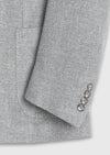 Açık Gri Mikro Zeroweight Slim Fit İpek Karışımlı Ceket