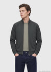 Koyu Yeşil Dik Yaka Düz Sweatshirt