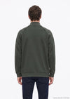 Koyu Yeşil Dik Yaka Düz Sweatshirt