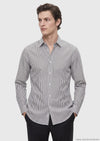 Siyah Casual Fit Uzun Dokuma Casual %100 Pamuk Gömlek