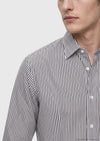 Siyah Casual Fit Uzun Dokuma Casual %100 Pamuk Gömlek