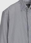 Siyah Casual Fit Uzun Dokuma Casual %100 Pamuk Gömlek