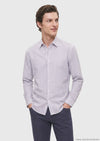 İndigo Düz Casual Fit Uzun Dokuma Casual %100 Pamuk Gömlek