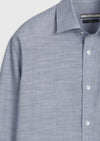Mavi Düz Casual Fit Uzun Kumaş Casual %100 Pamuk Gömlek