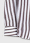 Kahverengi Casual Fit Uzun Dokuma Casual İpek Karışımlı Gömlek