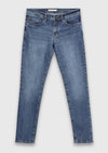 Koyu Mavi Slim Fit Denim Pamuk Karışımlı Pantolon