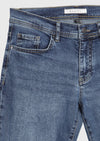 Koyu Mavi Slim Fit Denim Pamuk Karışımlı Pantolon