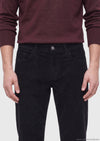 Siyah Dokuma Regular Fit Kadife Casual Pamuk Karışımlı Pantolon