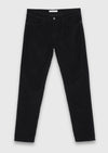 Siyah Dokuma Regular Fit Kadife Casual Pamuk Karışımlı Pantolon