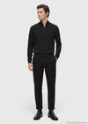 Siyah Düz Dokuma Jogging Fit Casual Pantolon