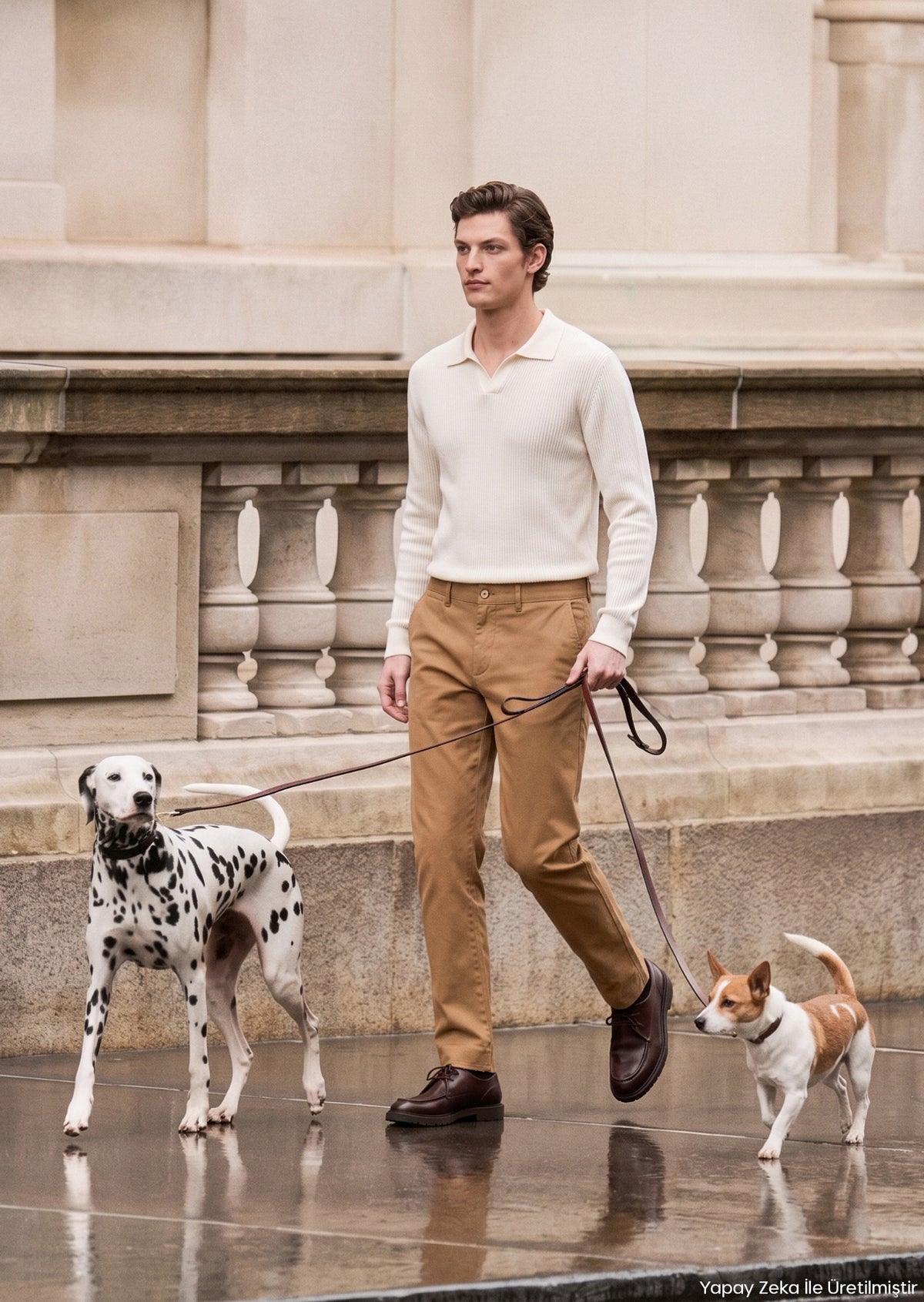 Tarçın Düz Dokuma Regular Fit Casual Yün Karışımlı Pantolon