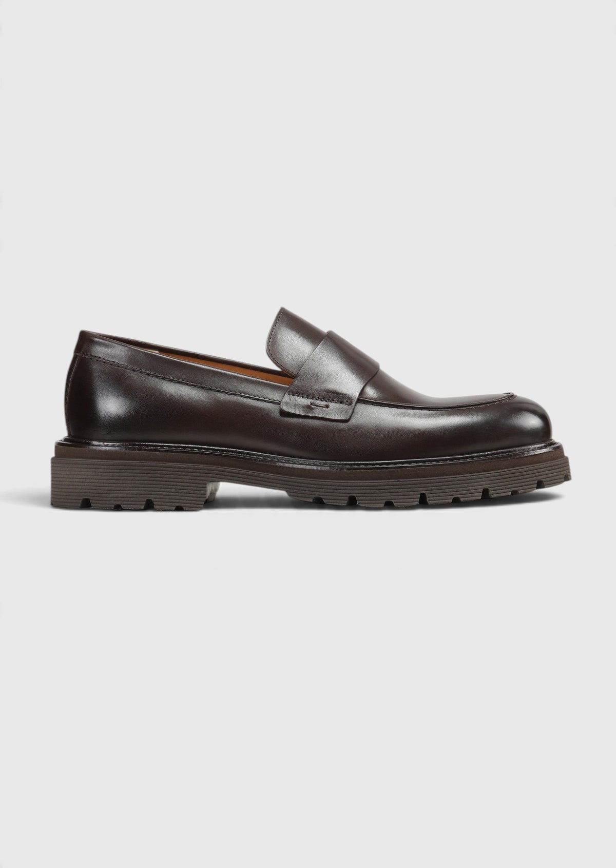 Kahverengi Deri Klasik Loafer