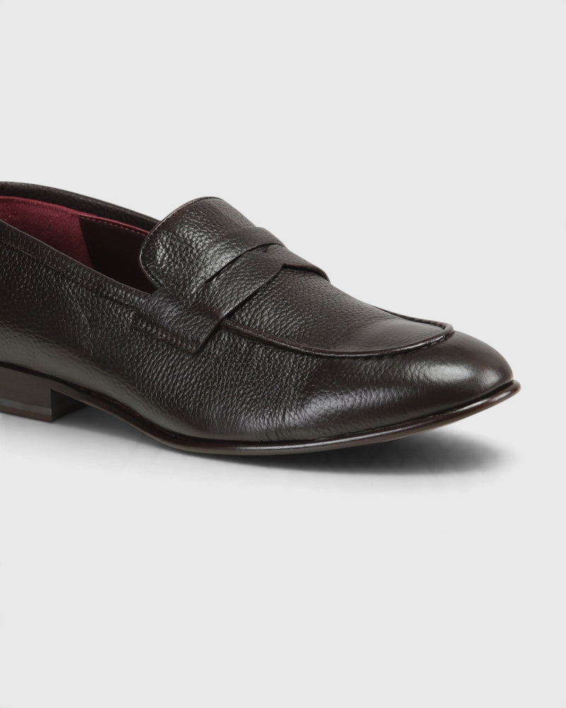 Kahverengi Deri Klasik Loafer