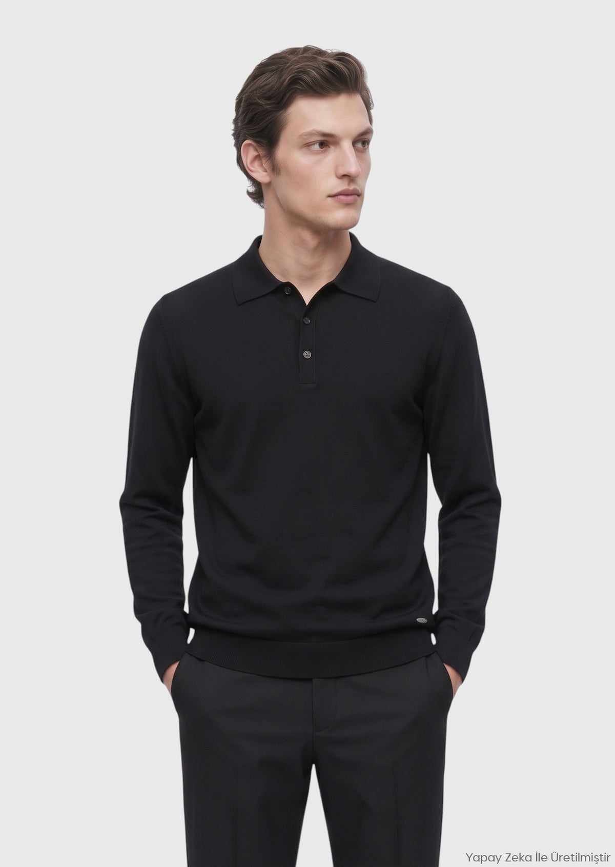 Black Knitwear Sweatshirt