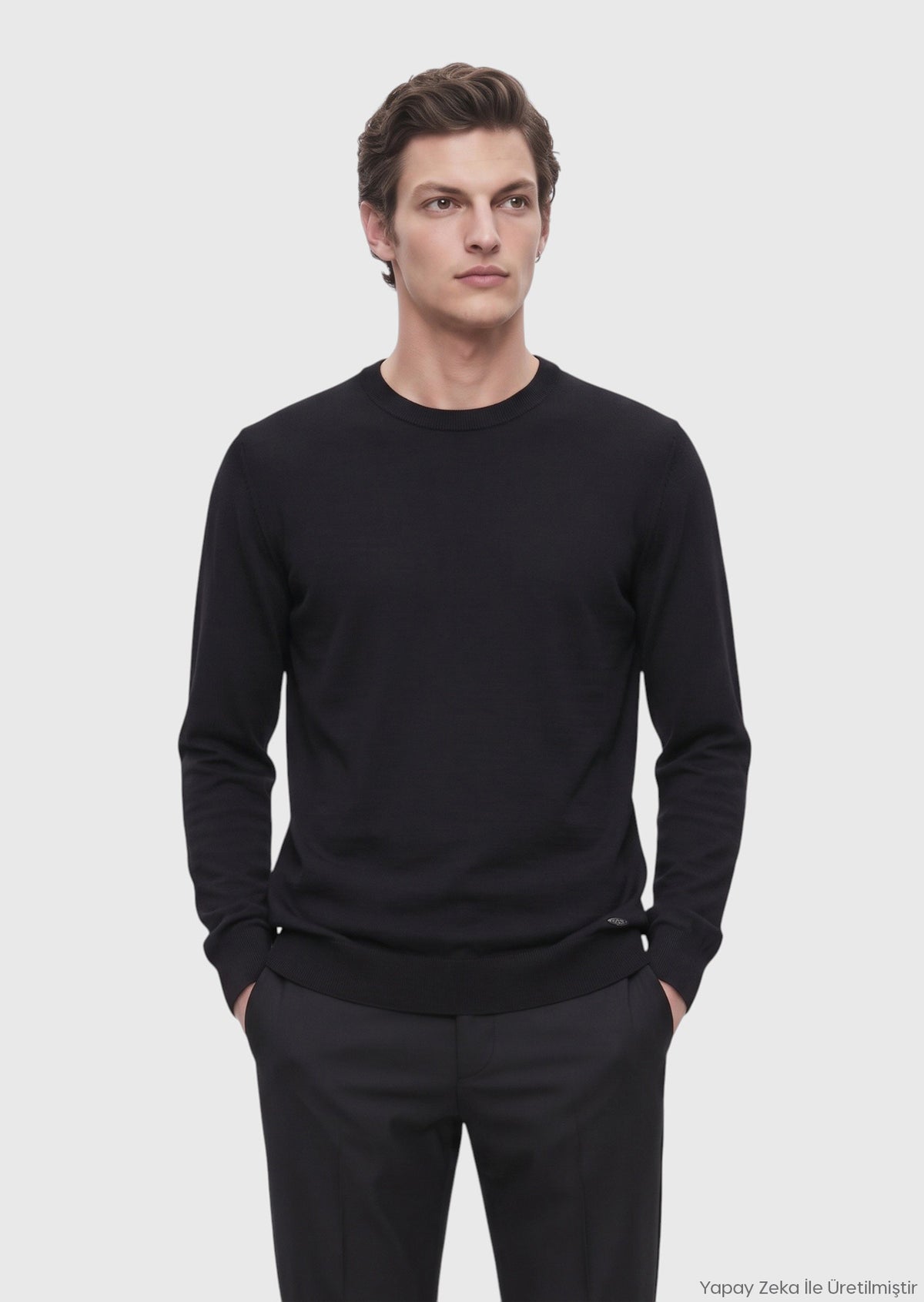 Black Knitwear Sweatshirt