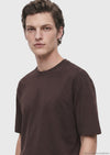 Kahverengi Düz %100 Pamuk T-Shirt