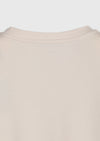 Ekru Düz %100 Pamuk T-Shirt