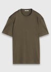 Haki Düz %100 Pamuk T-Shirt