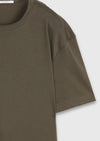 Haki Düz %100 Pamuk T-Shirt