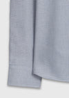 İndigo Mikro Casual Fit Uzun Dokuma Casual %100 Pamuk Gömlek