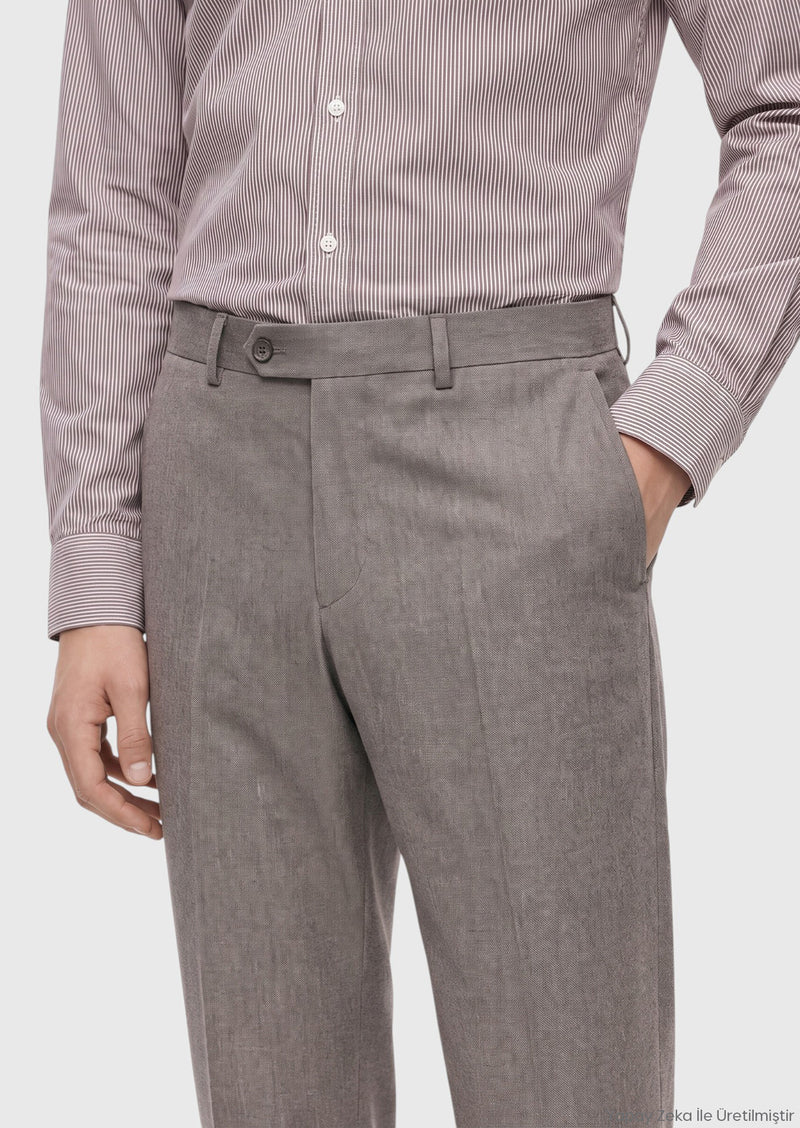 Vizon Düz Regular Fit Klasik %100 Yün Pantolon