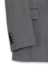Gri Düz Relaxed Fit %100 Yün Takım Elbise
