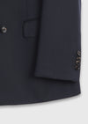 Lacivert Düz Relaxed Fit %100 Yün Takım Elbise