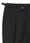 Siyah Düz Relaxed Fit %100 Yün Takım Elbise