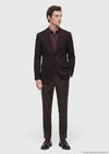 Bordo Düz Regular Fit %100 Kaşmir Ceket